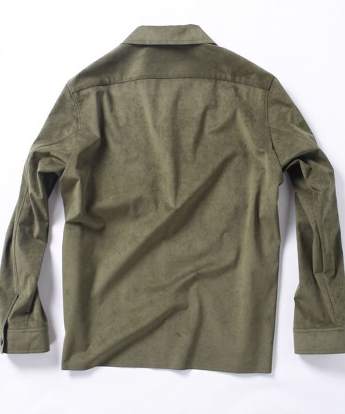 SHIPS（シップス）の「SC: ultrasuede(R) ライト サファリ ジャケット（ミリタリージャケット・メンズ・ベージュ/ブラウン/オリーブ/ブルー・SMALL/MEDIUM/LARGE/X-LARGE）」の9枚目の写真