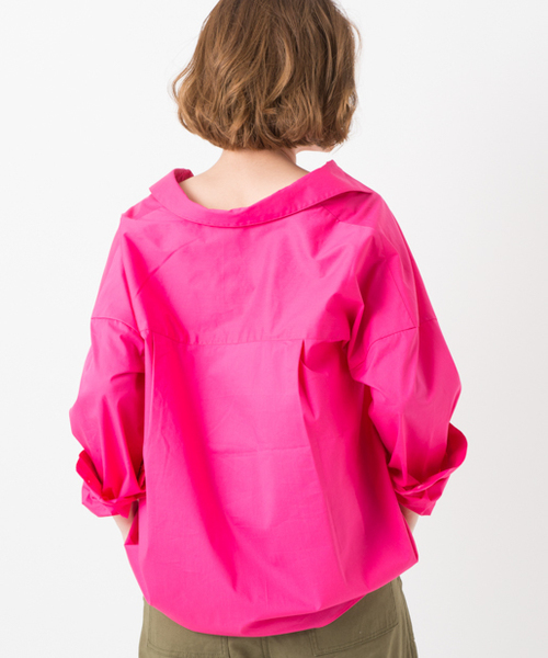 CIAOPANIC TYPY（チャオパニックティピー）の「BIGシルエットシャツ（シャツ/ブラウス・レディース・ホワイト/ストライプ/サックスブルー/ネイビー/ベージュ/ピンク・FREE）」の13枚目の写真