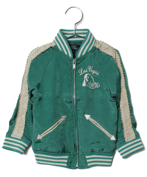 JOEY HYSTERIC(ジョーイヒステリック)の「CASINO刺繍 スカジャン(その他アウター・キッズ・ブラック/ターコイズブルー/パープル・X-SMALL/SMALL/MEDIUM)」の2枚目の写真