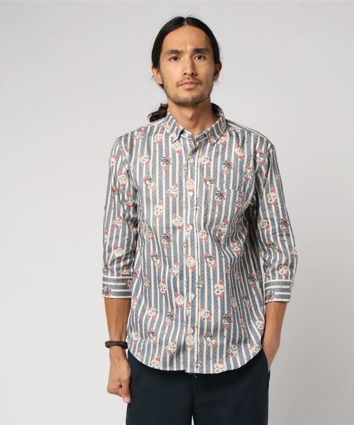 rovtski（ロフトスキー）の「rovtski ネコイヌ総柄シャツ7部袖（シャツ/ブラウス・メンズ・その他/その他1/その他2/その他3/その他4/その他5/その他6/その他7・MEDIUM/LARGE/X-LARGE）」の4枚目の写真