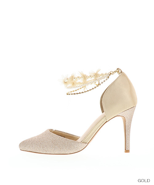 RANDA(ランダ)の「2WAYパールストラップセパレートパンプス(パンプス・レディース・ブラック/ネイビー/ゴールド・SS/S/M/L/LL)」の3枚目の写真