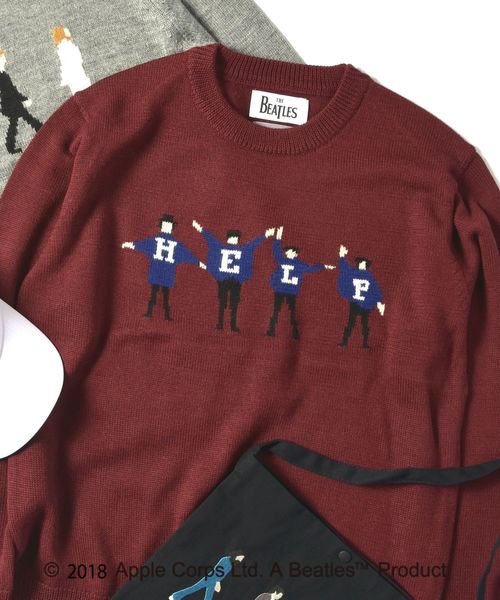 SHIPS（シップス）の「SU: BEATLES ニット■（ニット/セーター・メンズ・ネイビー/グレー/オリーブ/グレー系その他/ダークネイビー/パープル・SMALL/MEDIUM/LARGE/X-LARGE）」の6枚目の写真