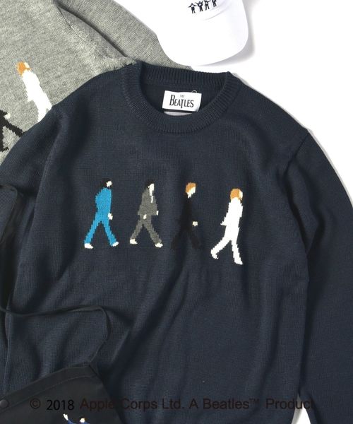 SHIPS（シップス）の「SU: BEATLES ニット■（ニット/セーター・メンズ・ネイビー/グレー/オリーブ/グレー系その他/ダークネイビー/パープル・SMALL/MEDIUM/LARGE/X-LARGE）」の4枚目の写真