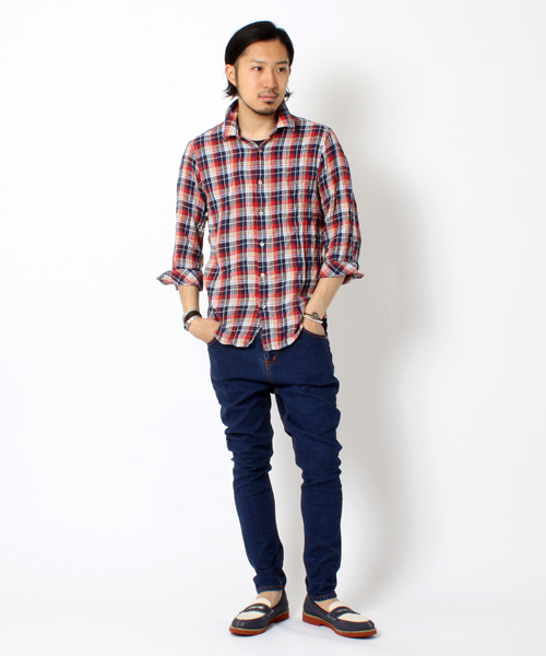 BEAMS（ビームス）の「BEAMS / スキニーサルエルデニム（デニムパンツ・メンズ・グレー/インディゴブルー・SMALL/MEDIUM/LARGE/X-LARGE）」の17枚目の写真