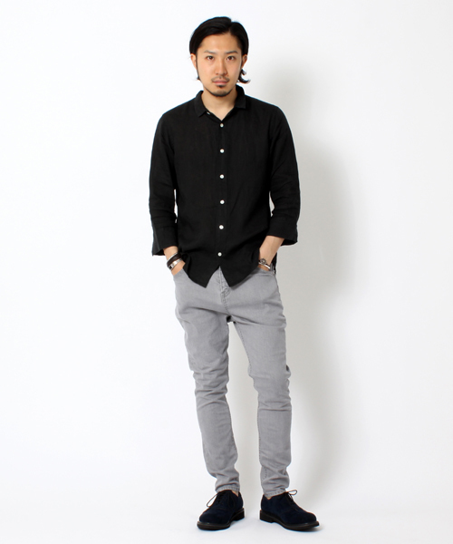 BEAMS（ビームス）の「BEAMS / スキニーサルエルデニム（デニムパンツ・メンズ・グレー/インディゴブルー・SMALL/MEDIUM/LARGE/X-LARGE）」の18枚目の写真