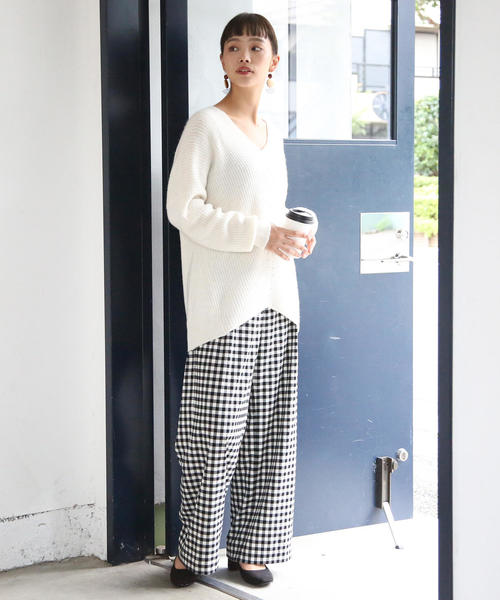 coen（コーエン）の「【ベージュ⇒WEB限定カラー】Vネックニット