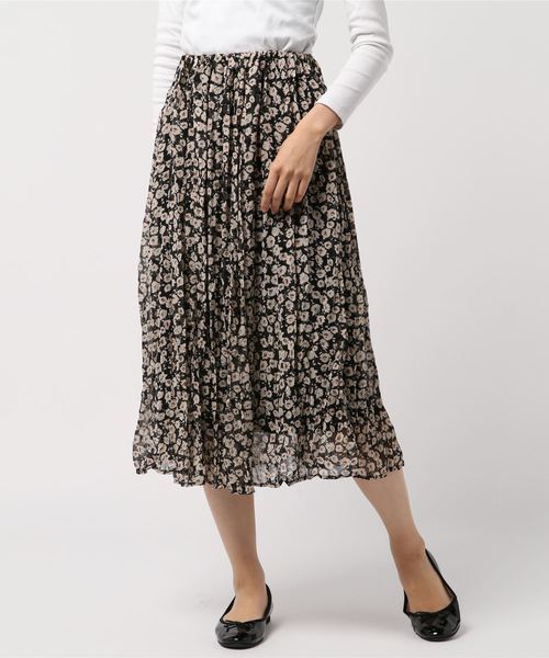 flower（フラワー）の「クランプルフラワースカート（スカート・レディース・ブラック/ブラウン・FREE）」の6枚目の写真