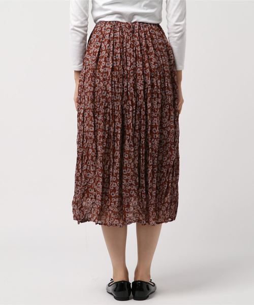 flower（フラワー）の「クランプルフラワースカート（スカート・レディース・ブラック/ブラウン・FREE）」の4枚目の写真