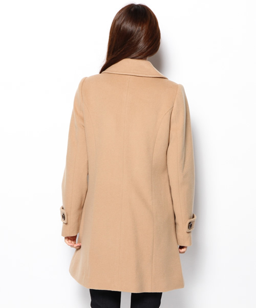 ANY（エニィ）の「W.ショートビーバー コート（ピーコート・レディース・グレー系/ブラック系/黄土色系・2/3）」の5枚目の写真