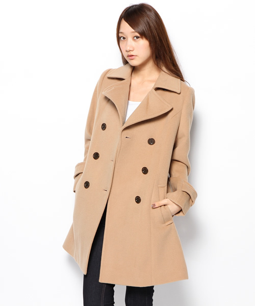 ANY（エニィ）の「W.ショートビーバー コート（ピーコート・レディース・グレー系/ブラック系/黄土色系・2/3）」の11枚目の写真