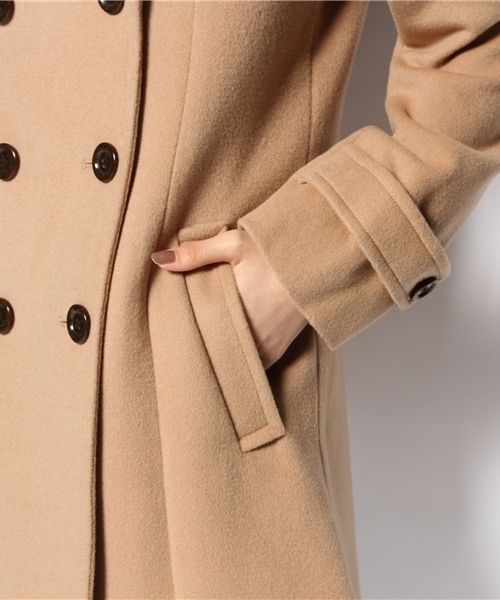 ANY（エニィ）の「W.ショートビーバー コート（ピーコート・レディース・グレー系/ブラック系/黄土色系・2/3）」の7枚目の写真