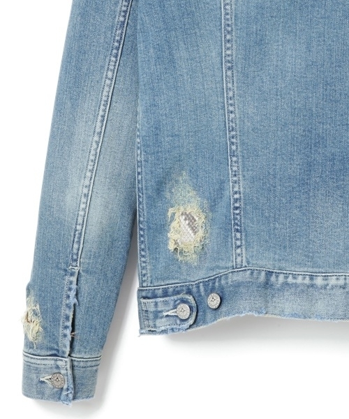 BACK BONE(バックボーン)の「LEATHER PATCH TRUCKER(デニムジャケット・メンズ・ブラック/インディゴブルー・MEDIUM/X-LARGE/SMALL/LARGE)」の21枚目の写真