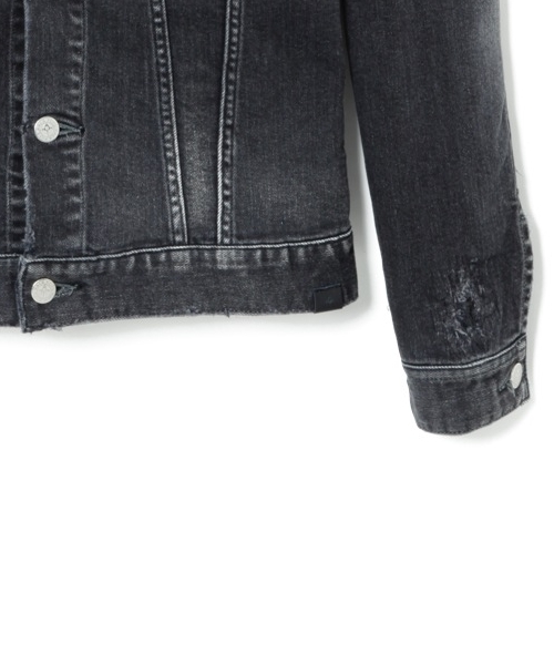 BACK BONE(バックボーン)の「LEATHER PATCH TRUCKER(デニムジャケット・メンズ・ブラック/インディゴブルー・MEDIUM/X-LARGE/SMALL/LARGE)」の13枚目の写真