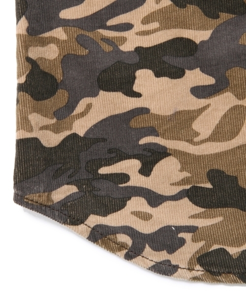 green label relaxing（グリーンレーベルリラクシング）の「ホソコール メイサイ プリント シャツ（シャツ/ブラウス・キッズ・オリーブ/ベージュ・XS/95/S/105/M/115/L/125）」の6枚目の写真