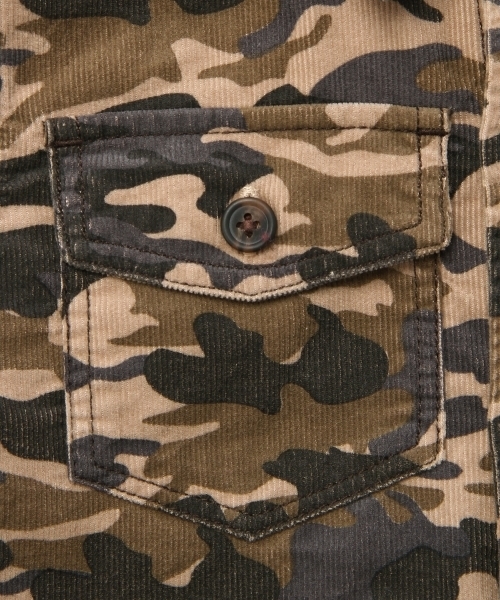 green label relaxing（グリーンレーベルリラクシング）の「ホソコール メイサイ プリント シャツ（シャツ/ブラウス・キッズ・オリーブ/ベージュ・XS/95/S/105/M/115/L/125）」の7枚目の写真