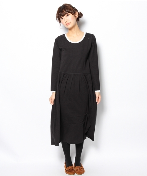 BEAMS BOY（ビームスボーイ）の「△BEAMS BOY / 切替ピコレースワンピース **（ワンピース・レディース・ブラック/ライトブルー・ONE SIZE）」の12枚目の写真