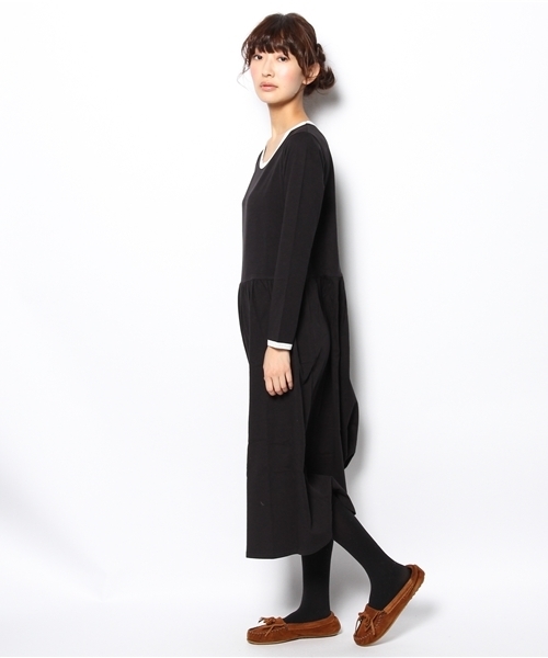 BEAMS BOY（ビームスボーイ）の「△BEAMS BOY / 切替ピコレースワンピース **（ワンピース・レディース・ブラック/ライトブルー・ONE SIZE）」の4枚目の写真