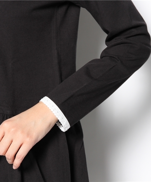 BEAMS BOY（ビームスボーイ）の「△BEAMS BOY / 切替ピコレースワンピース **（ワンピース・レディース・ブラック/ライトブルー・ONE SIZE）」の7枚目の写真