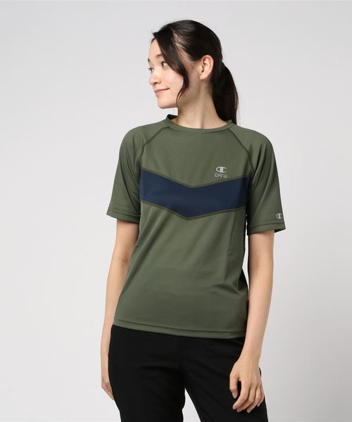Champion（チャンピオン）の「【Champion/チャンピオン】レディース CPFU Tシャツ（Tシャツ/カットソー・レディース・レッド系その他6/ダークブルー/ライトグレー/オリーブ・MEDIUM/LARGE）」の3枚目の写真