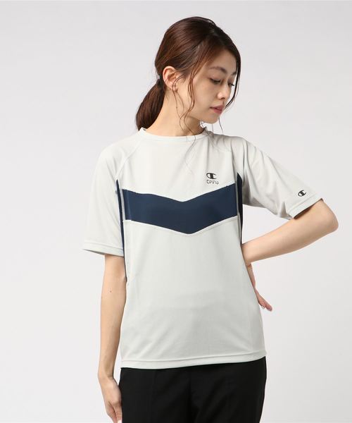 Champion（チャンピオン）の「【Champion/チャンピオン】レディース CPFU Tシャツ（Tシャツ/カットソー・レディース・レッド系その他6/ダークブルー/ライトグレー/オリーブ・MEDIUM/LARGE）」の2枚目の写真
