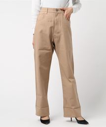 bid/ハイウエスト太ストレートパンツ