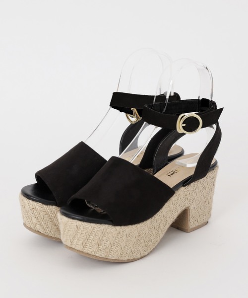 one after another NICE CLAUP(ワンアフターアナザーナイスクラップ)の「2wayリボンサンダル(サンダル・レディース・ブラック/ブラウン/ナチュラル・SMALL/MEDIUM/LARGE)」の1枚目の写真