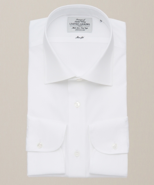UNITED ARROWS（ユナイテッドアローズ）の「UAD ブロードセミワイドスリムシャツ ◆（シャツ/ブラウス・メンズ・ホワイト/ライトブルー・38cm/37cm/40cm/42cm/39cm/41cm/36cm/43cm）」の2枚目の写真