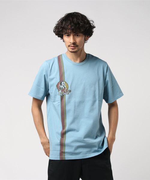 HYSTERIC GLAMOUR(ヒステリックグラマー)の「GUITAR AND FLOWER pt Tシャツ(Tシャツ/カットソー)」|ブルー
