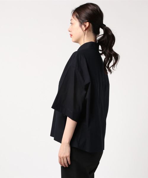 CLANE（クラネ）の「WIDE SHORT WASHABLE S/H（シャツ/ブラウス・レディース・ネイビー/ベージュ/ピンク・FREE）」の5枚目の写真