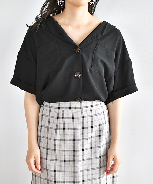 PairPair(ペアペア)の「ポケット付きカイキンシャツ(シャツ/ブラウス・レディース・ブラック/ブルー/アイボリー/スモークピンク/ホワイト系その他/ベージュ系その他・FREE)」の8枚目の写真