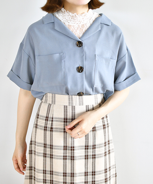 PairPair(ペアペア)の「ポケット付きカイキンシャツ(シャツ/ブラウス・レディース・ブラック/ブルー/アイボリー/スモークピンク/ホワイト系その他/ベージュ系その他・FREE)」の9枚目の写真