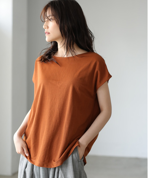 AMERICAN HOLIC(アメリカンホリック)の「EASE BULE クルーネックプルオーバー *(Tシャツ/カットソー・レディース・ブラック/オフホワイト/オレンジ・FREE)」の3枚目の写真