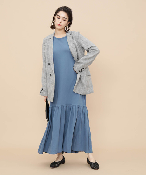 ADAM ET ROPE'（アダムエロペ）の「LINEN グレンチェックジャケット（テーラードジャケット・レディース・ブラック系その他/ブラック・36/38）」の16枚目の写真