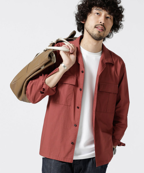 セール オープンカラーミリタリーシャツ シャツ ブラウス Nano