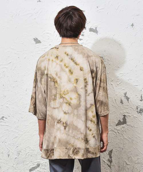 MinoriTY（マイノリティ）の「タイダイビッグシルエットTシャツ ビッグシルエット（Tシャツ/カットソー・メンズ・グレー/グリーン/モカ・M/L）」の8枚目の写真