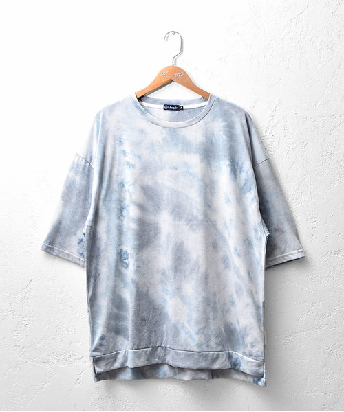 MinoriTY（マイノリティ）の「タイダイビッグシルエットTシャツ ビッグシルエット（Tシャツ/カットソー・メンズ・グレー/グリーン/モカ・M/L）」の9枚目の写真