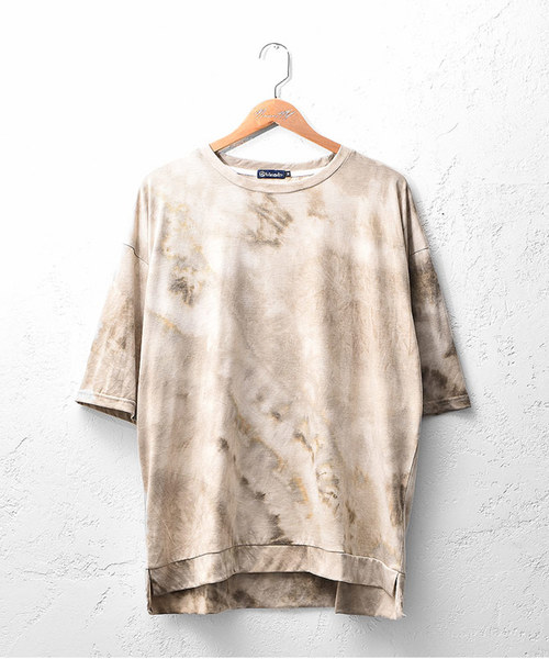 MinoriTY（マイノリティ）の「タイダイビッグシルエットTシャツ ビッグシルエット（Tシャツ/カットソー・メンズ・グレー/グリーン/モカ・M/L）」の10枚目の写真