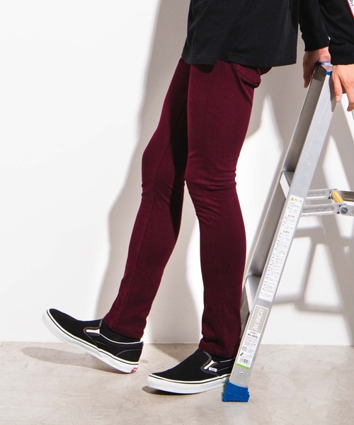 WEGO（ウィゴー）の「WEGO/Active Stretch起毛スーパースキニーパンツ（チノパンツ・メンズ・ブラック/ベージュ/ワイン・MEDIUM/LARGE）」の3枚目の写真