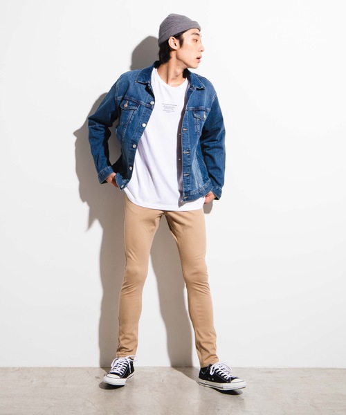 WEGO（ウィゴー）の「WEGO/Active Stretch起毛スーパースキニーパンツ（チノパンツ・メンズ・ブラック/ベージュ/ワイン・MEDIUM/LARGE）」の7枚目の写真