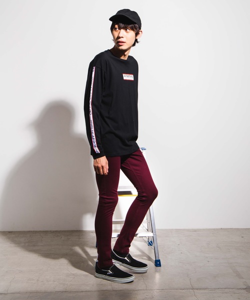 WEGO（ウィゴー）の「WEGO/Active Stretch起毛スーパースキニーパンツ（チノパンツ・メンズ・ブラック/ベージュ/ワイン・MEDIUM/LARGE）」の9枚目の写真