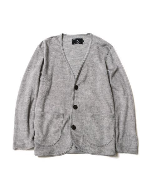 VIRGOwearworks（ヴァルゴウェアワークス）の「LOOSE MOHAIR CARDIGAN（カーディガン/ボレロ・メンズ・ブラック/グレー/アクア・3/2/4）」の2枚目の写真