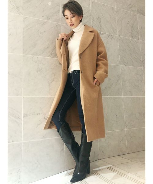 GYDA(ジェイダ)の「リブタートルニットTOPS(ニット/セーター・レディース・ブラック/オフホワイト/オレンジ・FREE)」の14枚目の写真