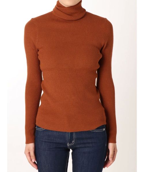 GYDA(ジェイダ)の「リブタートルニットTOPS(ニット/セーター・レディース・ブラック/オフホワイト/オレンジ・FREE)」の12枚目の写真