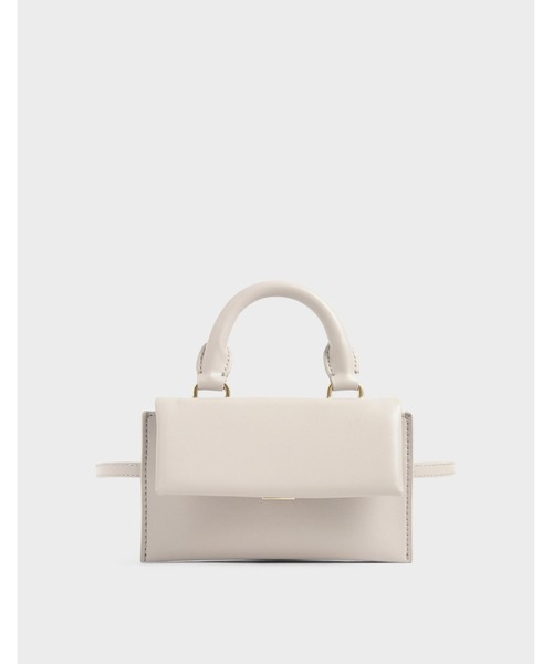 CHARLES & KEITH（チャールズ & キース）の「レクタングラー ベルトバッグ / Rectangular Belt Bag（ショルダーバッグ・レディース・ブラウン/マルチ/アイボリー・S）」の3枚目の写真