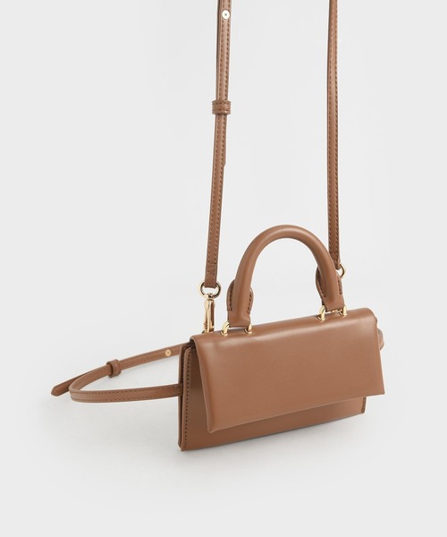 CHARLES & KEITH（チャールズ & キース）の「レクタングラー ベルトバッグ / Rectangular Belt Bag（ショルダーバッグ・レディース・ブラウン/マルチ/アイボリー・S）」の5枚目の写真