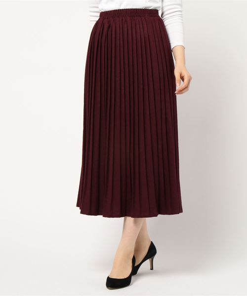 rps（アールピーエス）の「起毛プリーツスカート（スカート・レディース・チャコールグレー/ダークグリーン/ボルドー/キャメル・M）」の14枚目の写真