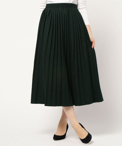 rps（アールピーエス）の「起毛プリーツスカート（スカート・レディース・チャコールグレー/ダークグリーン/ボルドー/キャメル・M）」の12枚目の写真