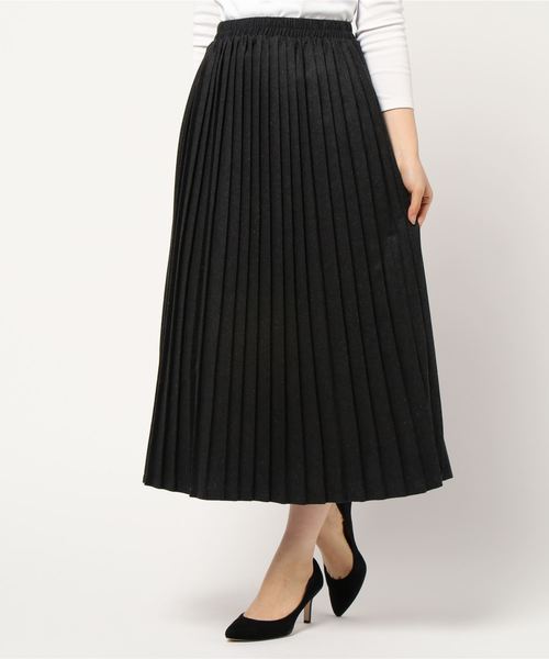 rps（アールピーエス）の「起毛プリーツスカート（スカート・レディース・チャコールグレー/ダークグリーン/ボルドー/キャメル・M）」の16枚目の写真