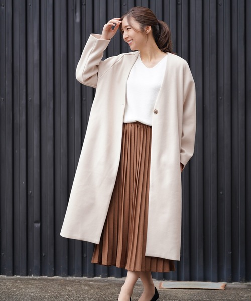 rps（アールピーエス）の「起毛プリーツスカート（スカート・レディース・チャコールグレー/ダークグリーン/ボルドー/キャメル・M）」の6枚目の写真