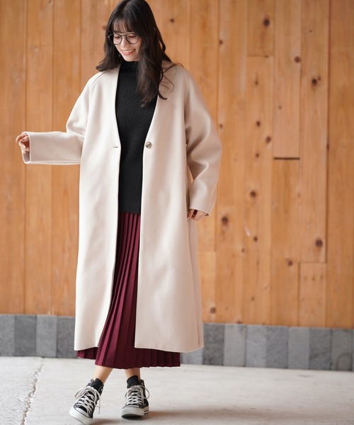 rps（アールピーエス）の「起毛プリーツスカート（スカート・レディース・チャコールグレー/ダークグリーン/ボルドー/キャメル・M）」の18枚目の写真